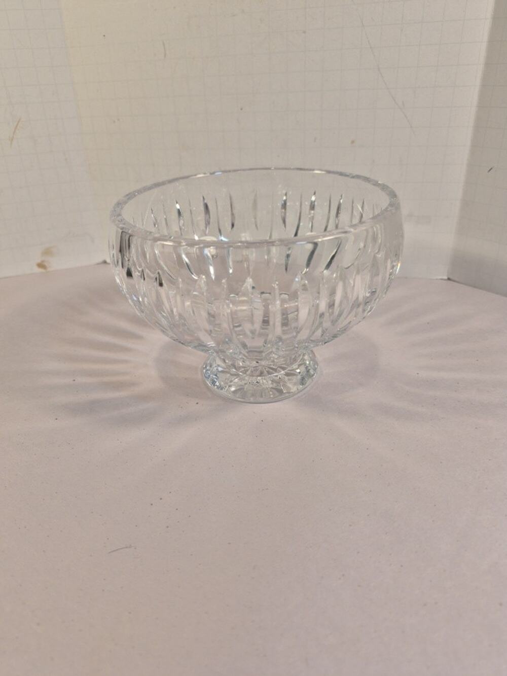 Marquis by Waterford Sheridan Footed Bowl 5.5"W x 4"H Crystal Heavy